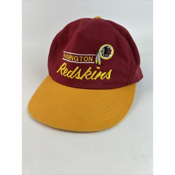 VINTAGE Washington Commanders Hat Cap Mens Snap Back Red Redskins NFL Made In US - Picture 1 of 10